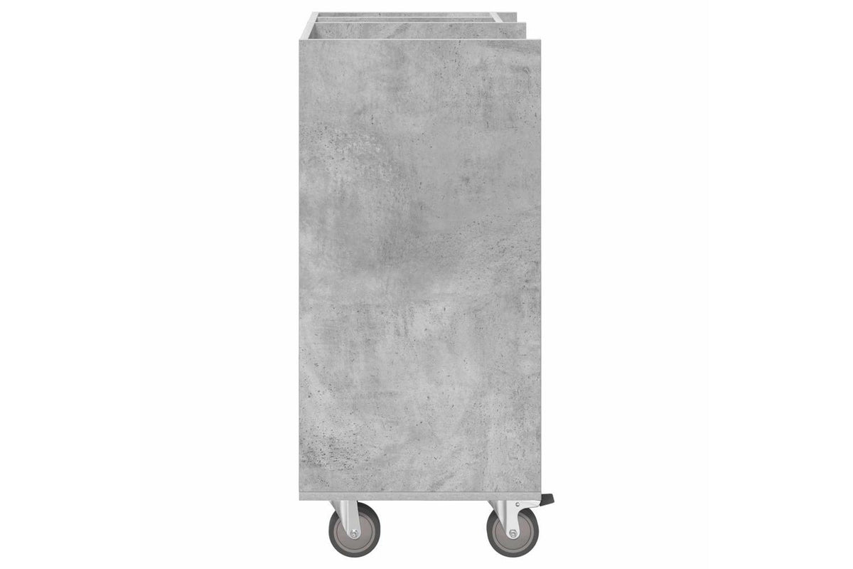 Vidaxl Golf Cabinet With Wheel Plain Concrete Grey 65 X 45 X 98 Cm-7