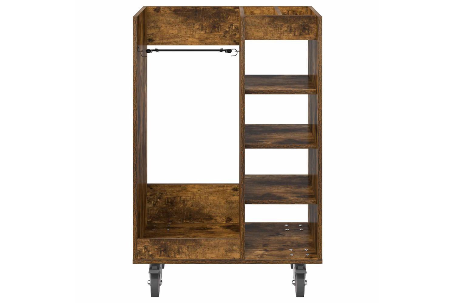 Vidaxl Golf Cabinet With Wheel Plain Smoked Oak 65 X 45 X 98 Cm-6