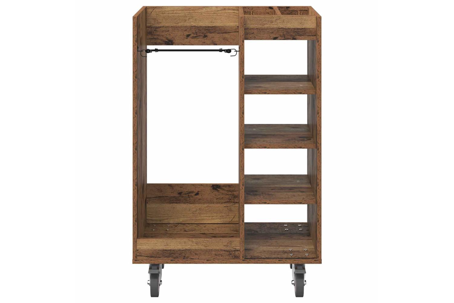 Vidaxl Golf Cabinet With Wheel Plain Old Wood 65 X 45 X 98 Cm-6