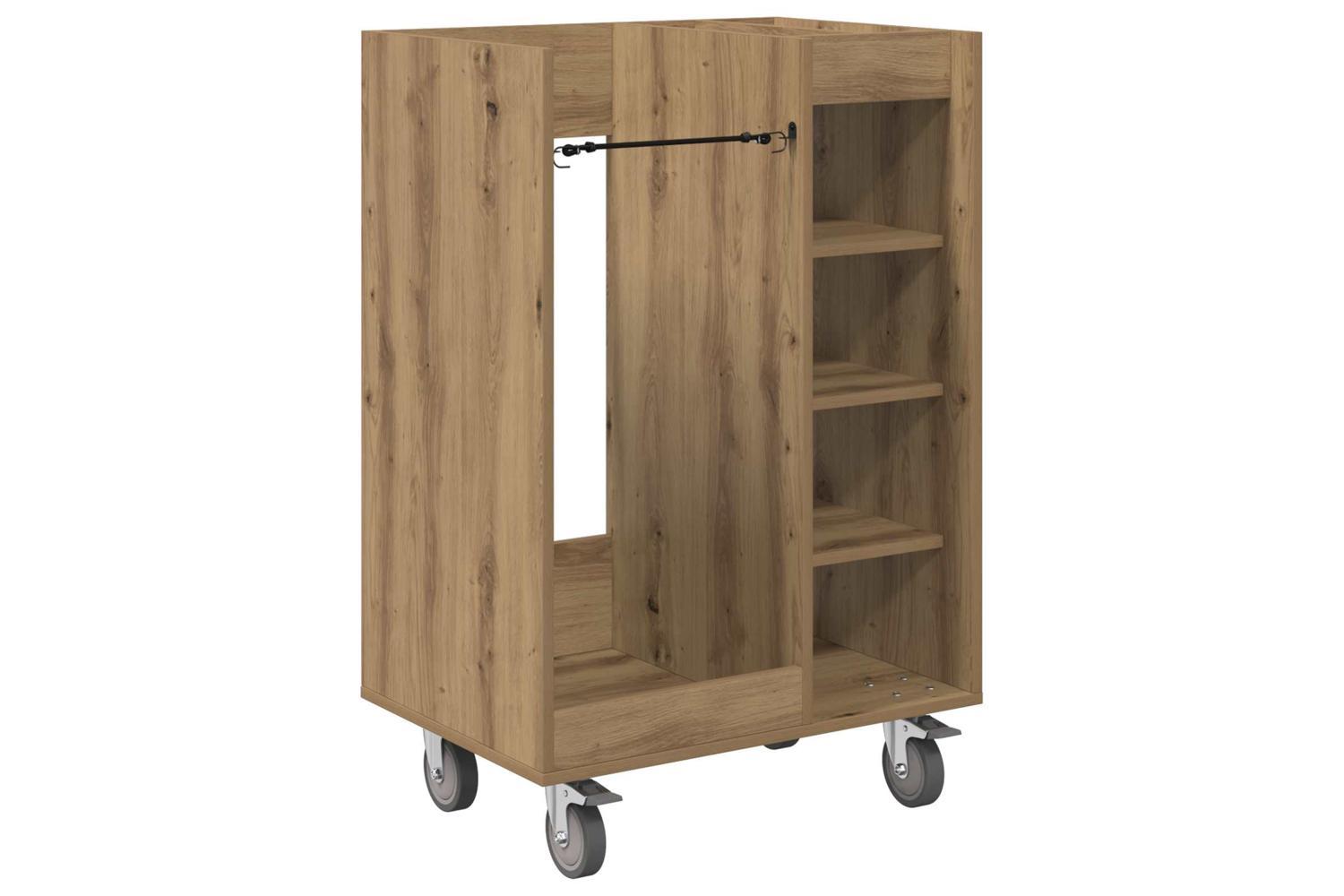 Vidaxl Golf Cabinet With Wheel Plain Artisan Oak 65 X 45 X 98 Cm-2