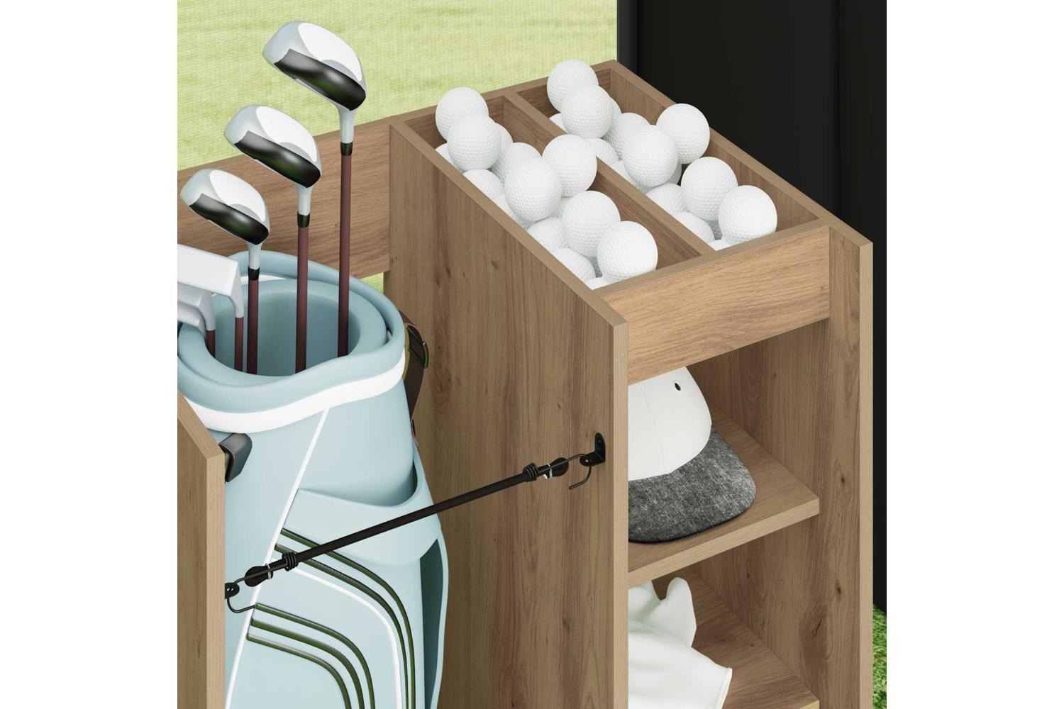Vidaxl Golf Cabinet With Wheel Plain Artisan Oak 65 X 45 X 98 Cm-5