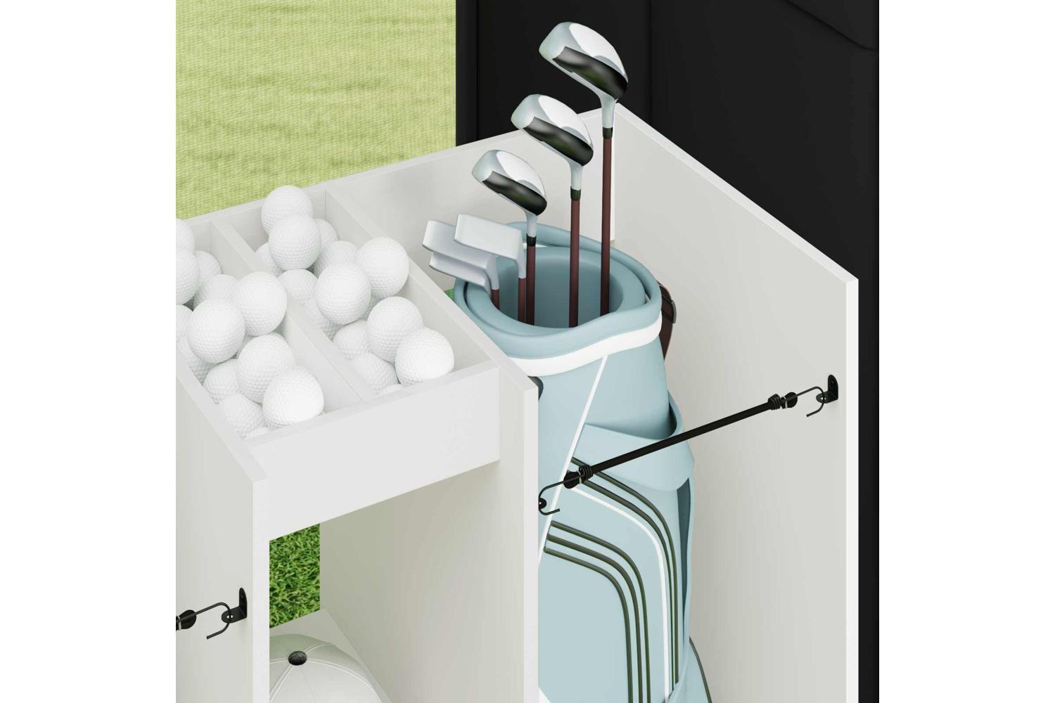 Vidaxl Golf Cabinet Plain White 102 X 45 X 85.5 Cm-5
