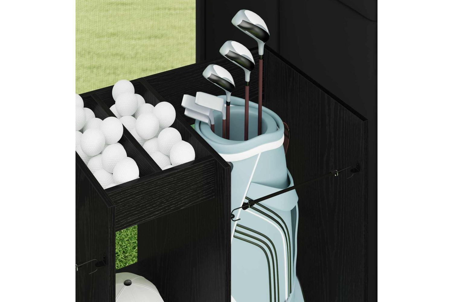 Vidaxl Golf Cabinet Plain Black Oak 102 X 45 X 85.5 Cm-5