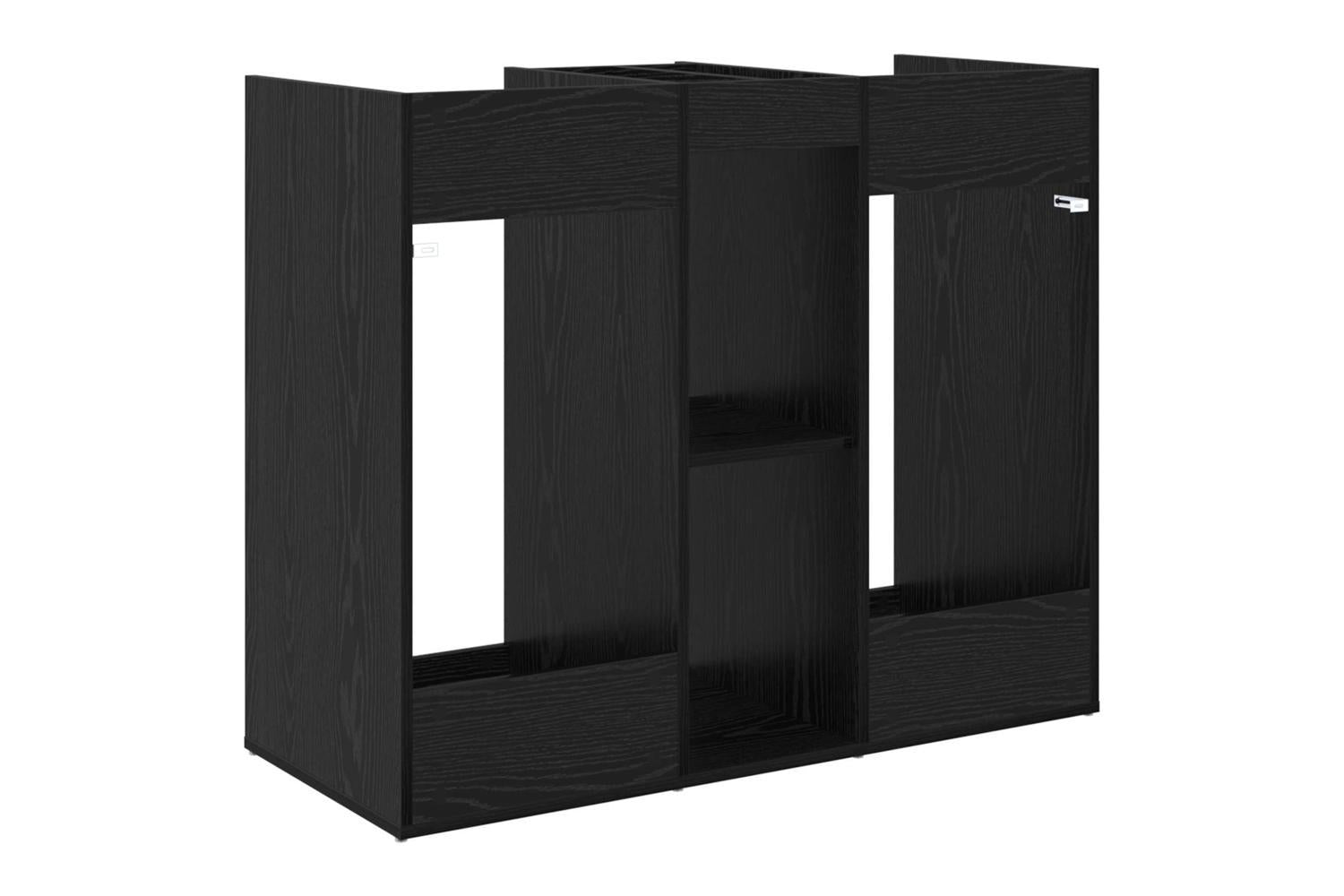 Vidaxl Golf Cabinet Plain Black Oak 102 X 45 X 85.5 Cm-8