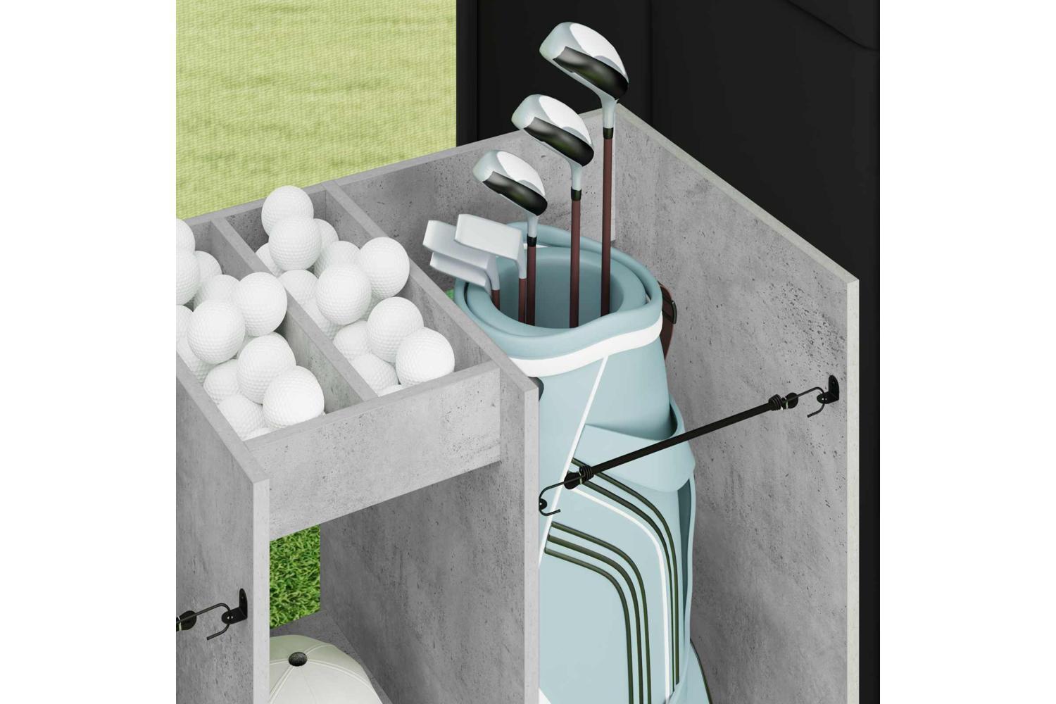 Vidaxl Golf Cabinet Plain Concrete Grey 102 X 45 X 85.5 Cm-5