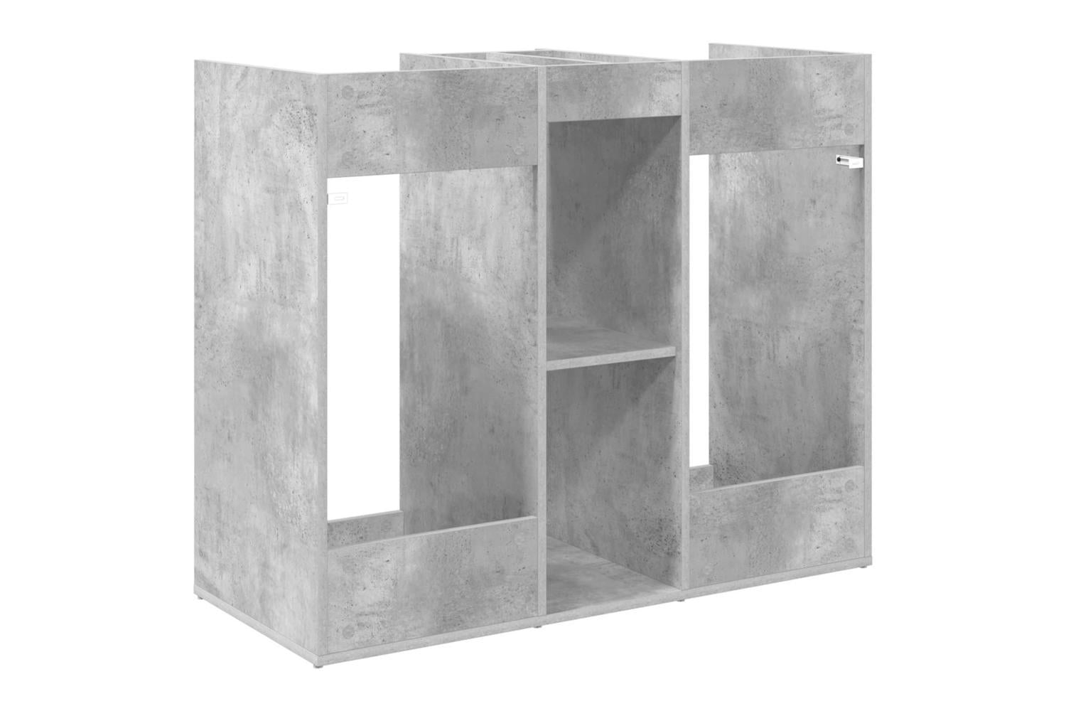 Vidaxl Golf Cabinet Plain Concrete Grey 102 X 45 X 85.5 Cm-8