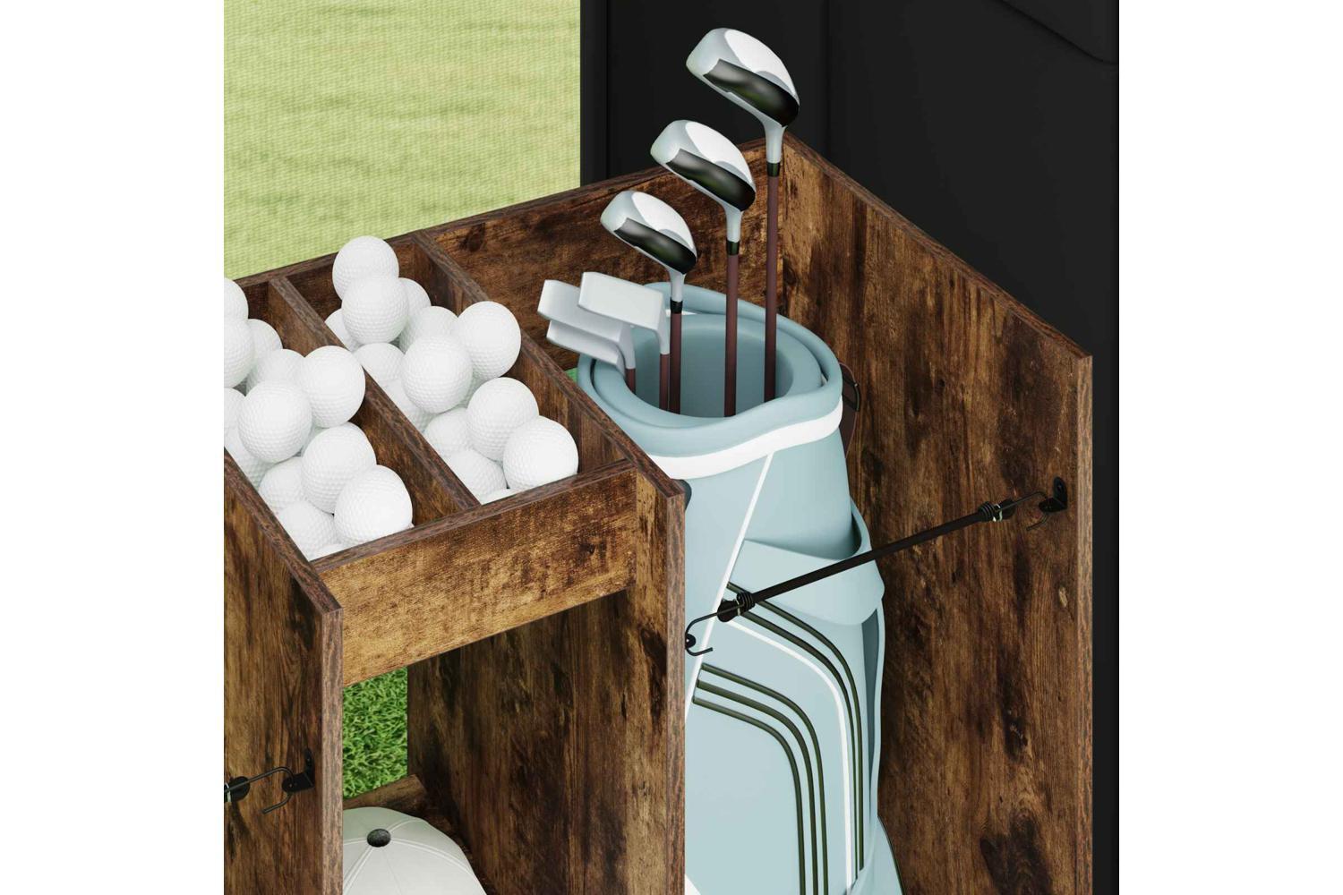 Vidaxl Golf Cabinet Plain Smoked Oak 102 X 45 X 85.5 Cm-5
