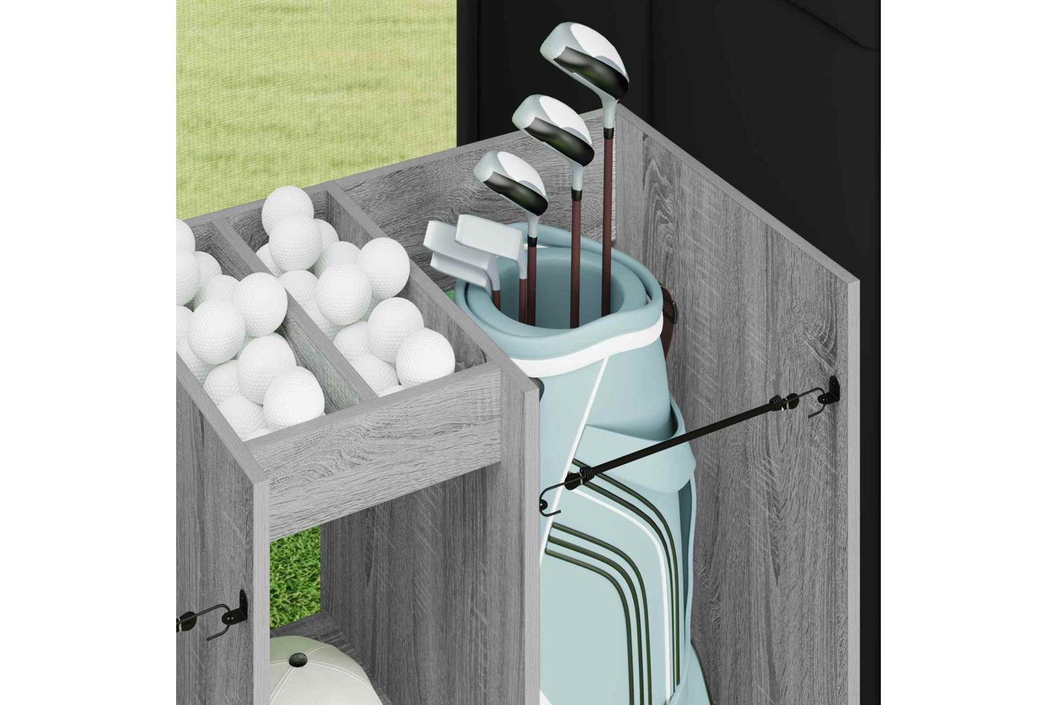 Vidaxl Golf Cabinet Plain Grey Sonoma 102 X 45 X 85.5 Cm-5