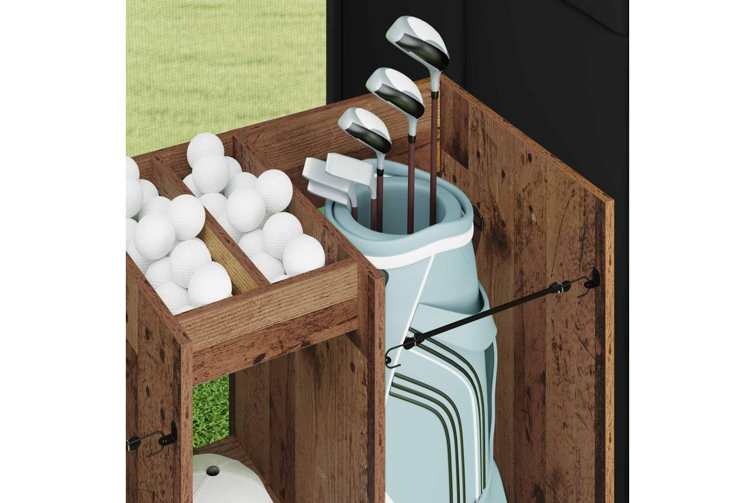 Vidaxl Golf Cabinet Plain Old Wood 102 X 45 X 85.5 Cm-5
