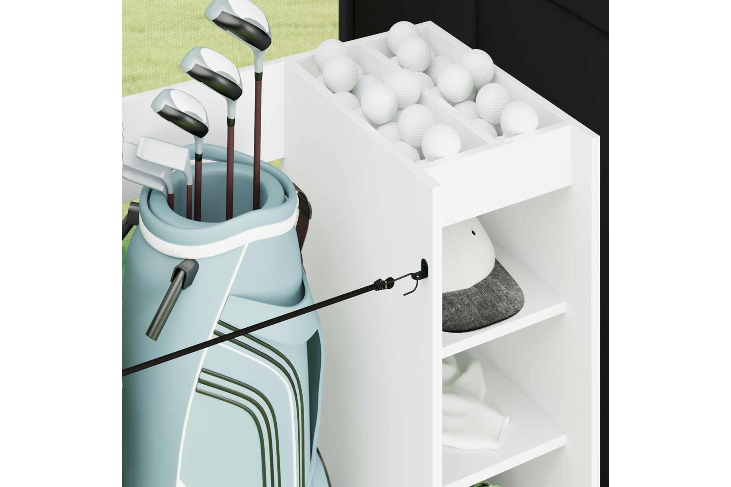 Vidaxl Golf Cabinet With Wheel Plain White 90 X 45 X 98 Cm-5