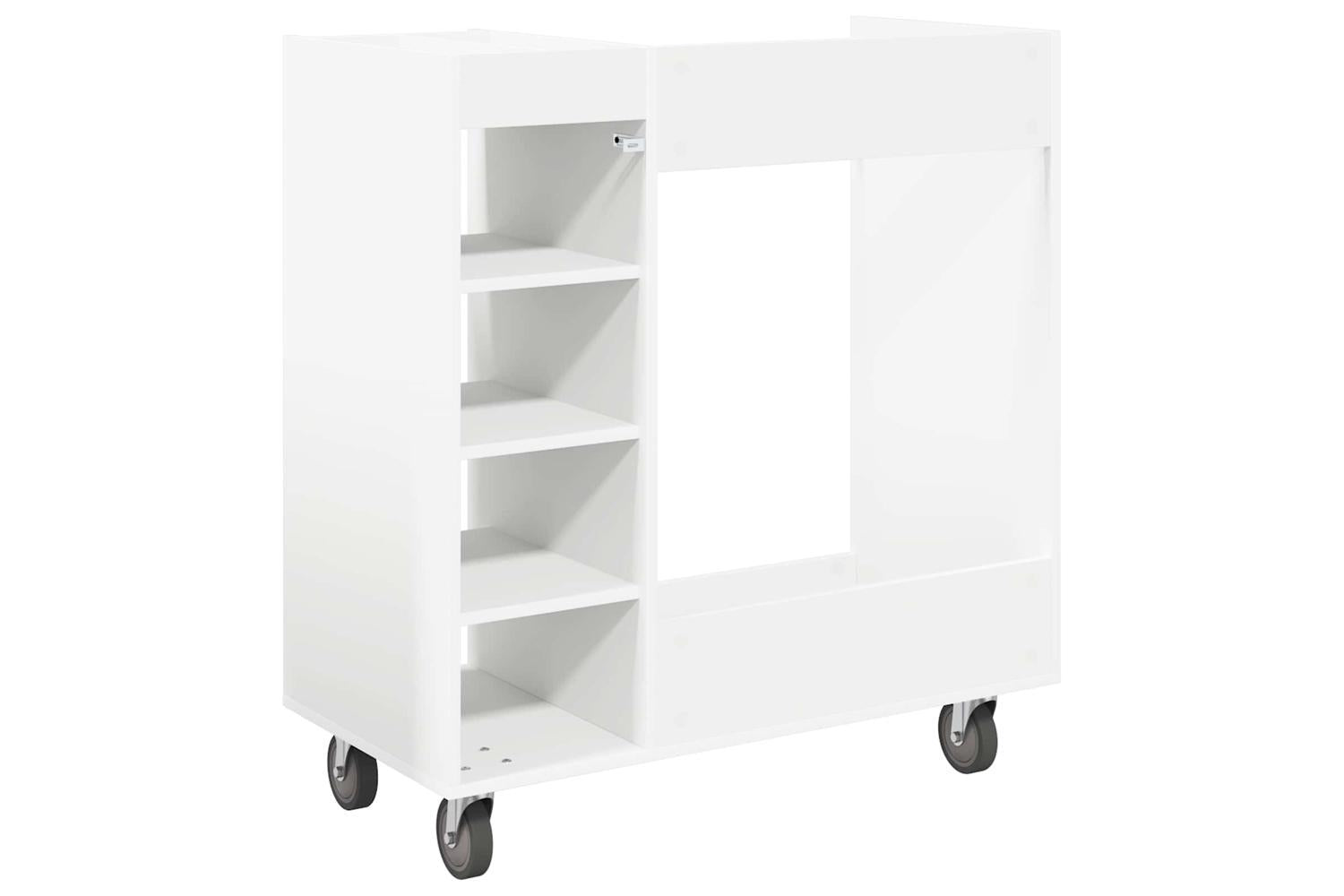 Vidaxl Golf Cabinet With Wheel Plain White 90 X 45 X 98 Cm-8