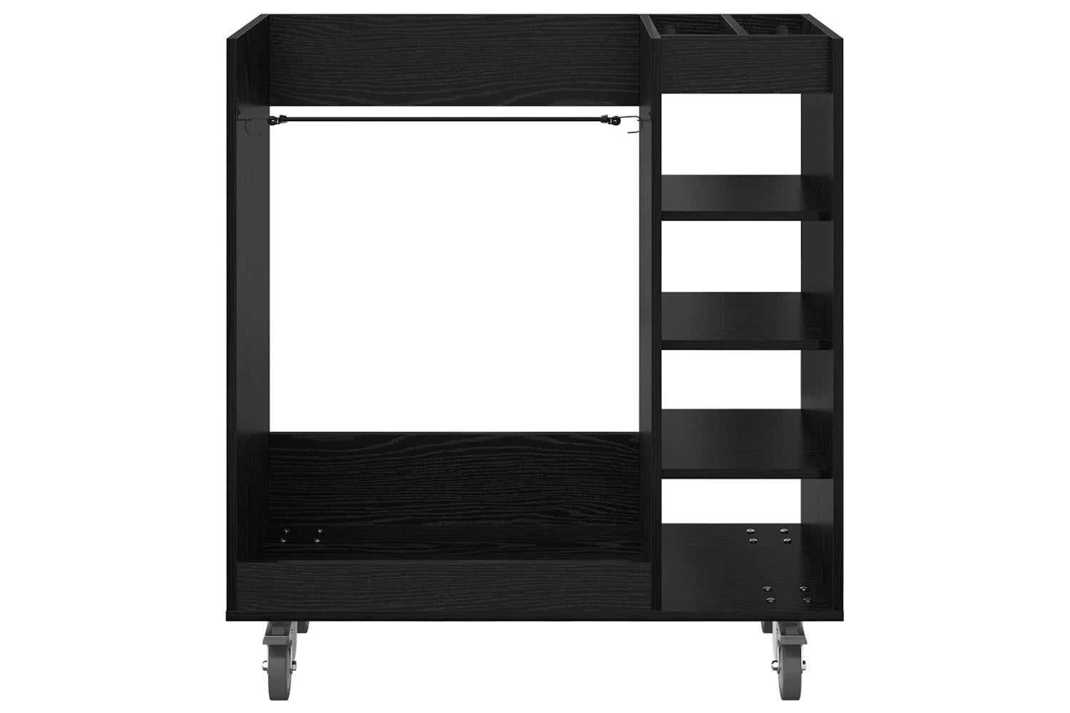 Vidaxl Golf Cabinet With Wheel Plain Black Oak 90 X 45 X 98 Cm-6