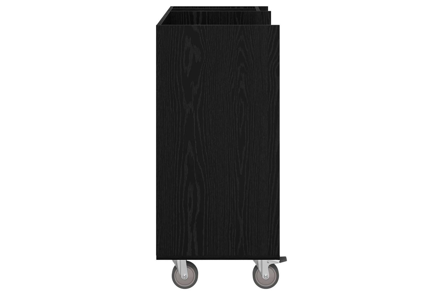 Vidaxl Golf Cabinet With Wheel Plain Black Oak 90 X 45 X 98 Cm-7