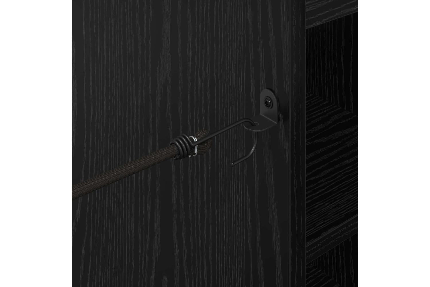 Vidaxl Golf Cabinet With Wheel Plain Black Oak 90 X 45 X 98 Cm-9