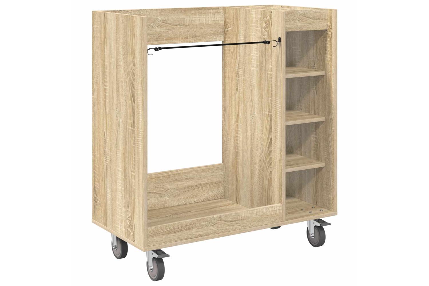 Vidaxl Golf Cabinet With Wheel Plain Sonoma Oak 90 X 45 X 98 Cm-2