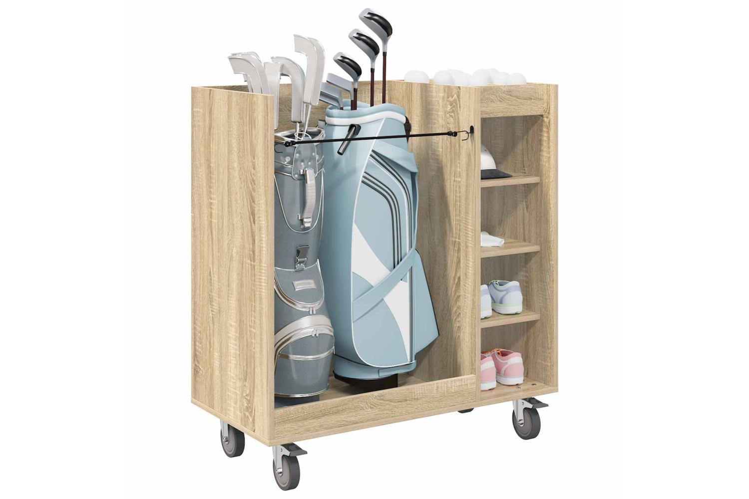 Vidaxl Golf Cabinet With Wheel Plain Sonoma Oak 90 X 45 X 98 Cm-3