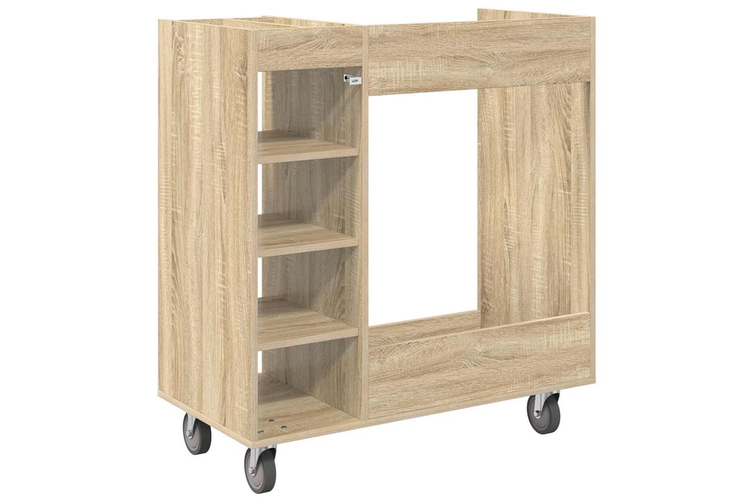 Vidaxl Golf Cabinet With Wheel Plain Sonoma Oak 90 X 45 X 98 Cm-8