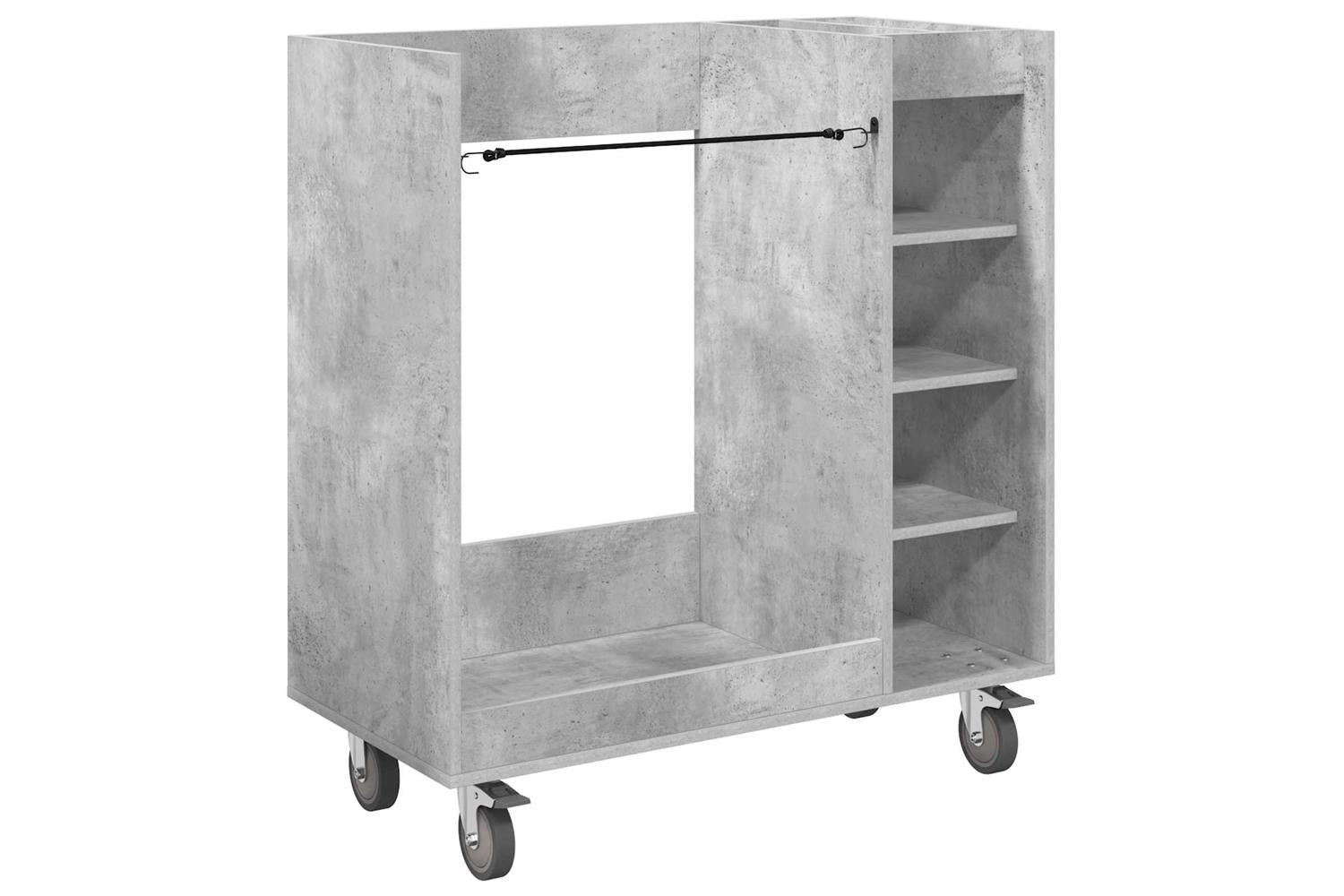 Vidaxl Golf Cabinet With Wheel Plain Concrete Grey 90 X 45 X 98 Cm-2