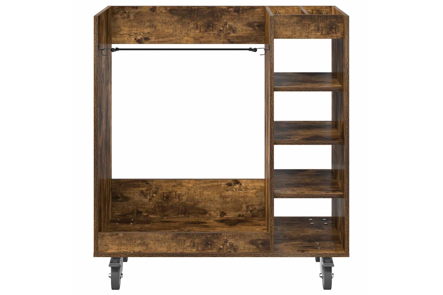 Vidaxl Golf Cabinet With Wheel Plain Smoked Oak 90 X 45 X 98 Cm-6