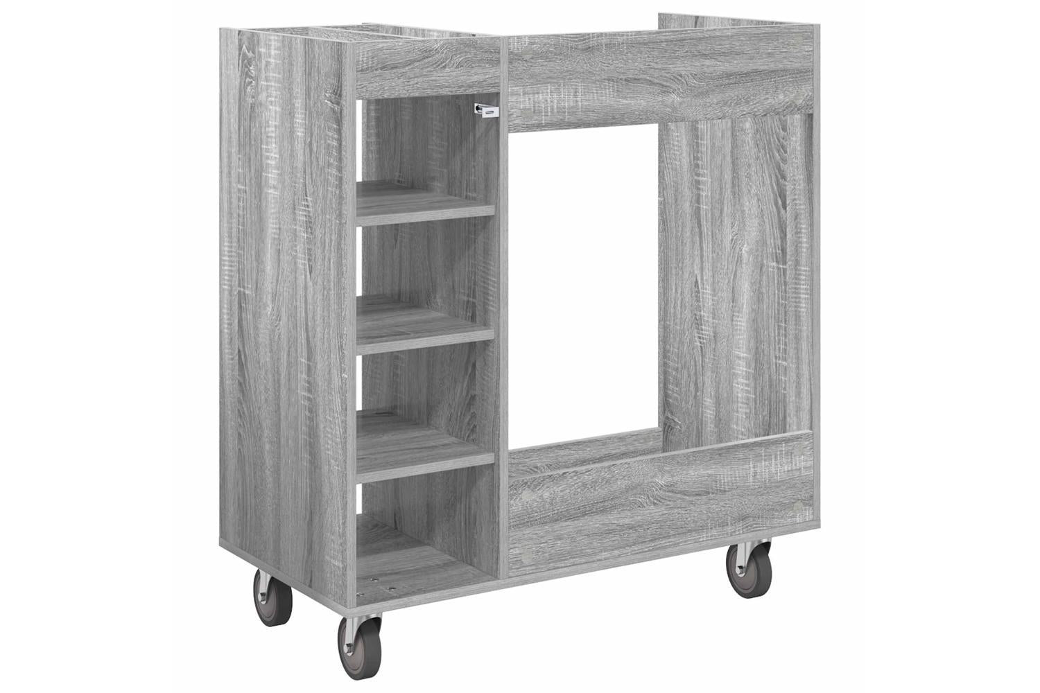 Vidaxl Golf Cabinet With Wheel Plain Grey Sonoma 90 X 45 X 98 Cm-8
