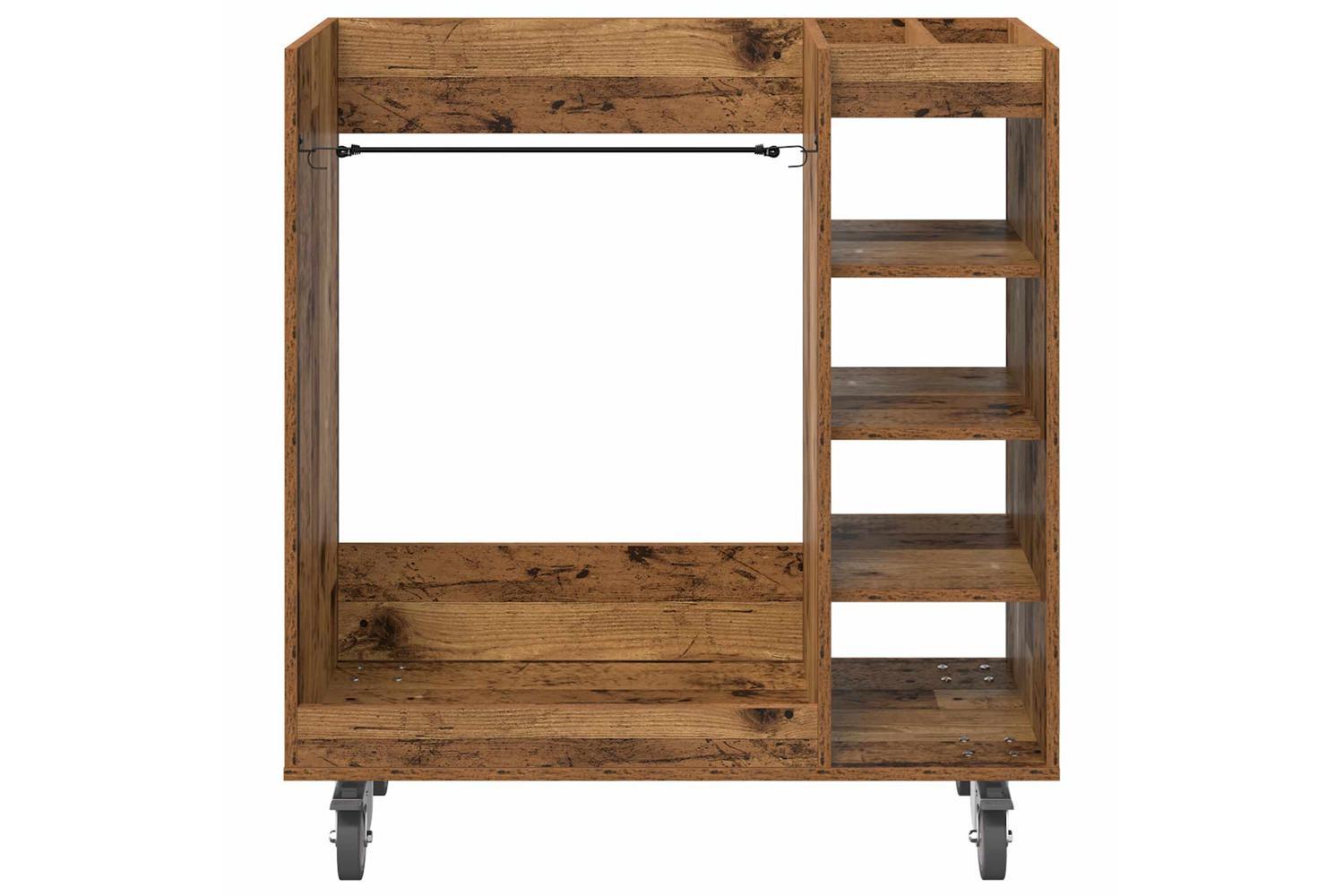 Vidaxl Golf Cabinet With Wheel Plain Old Wood 90 X 45 X 98 Cm-6