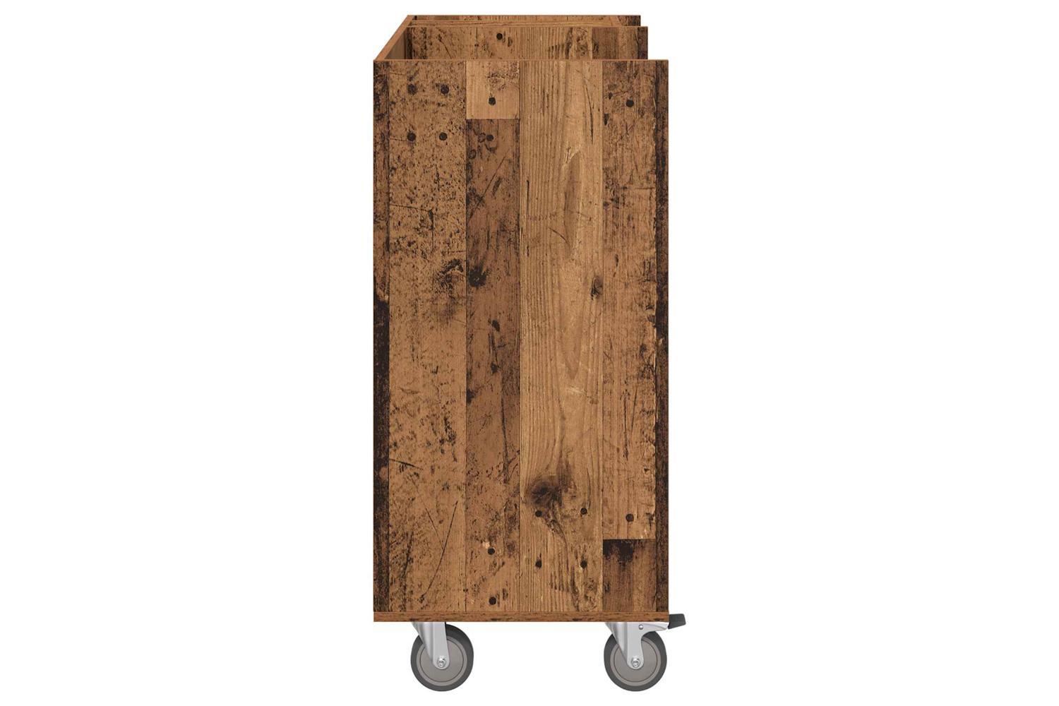 Vidaxl Golf Cabinet With Wheel Plain Old Wood 90 X 45 X 98 Cm-7