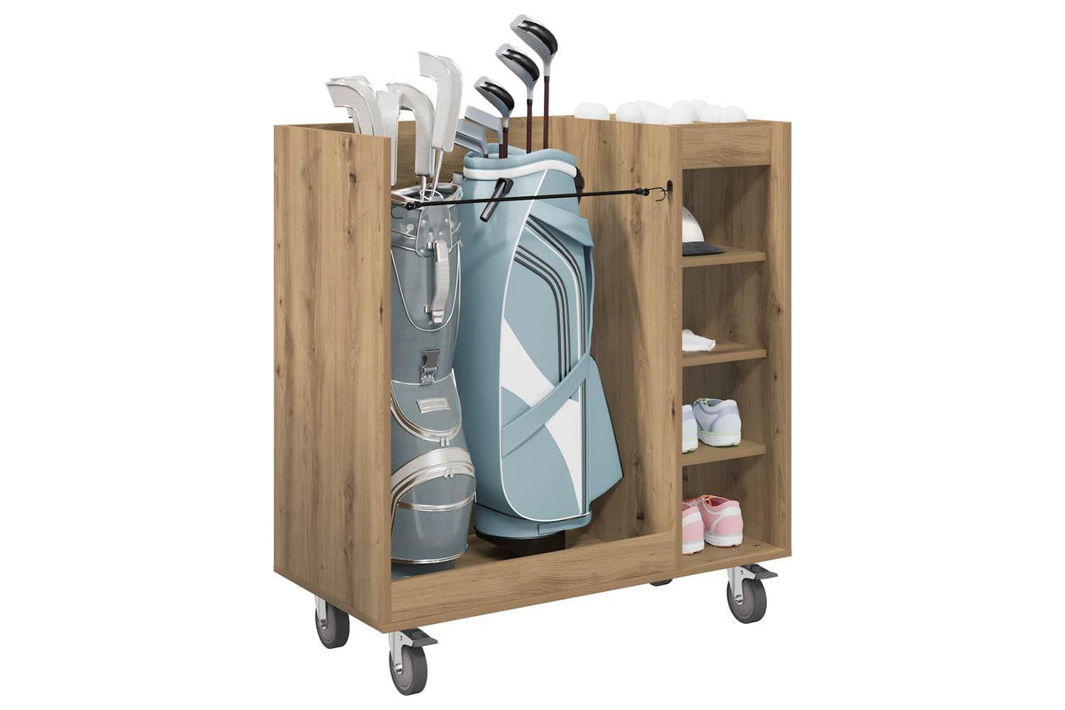 Vidaxl Golf Cabinet With Wheel Plain Artisan Oak 90 X 45 X 98 Cm-3