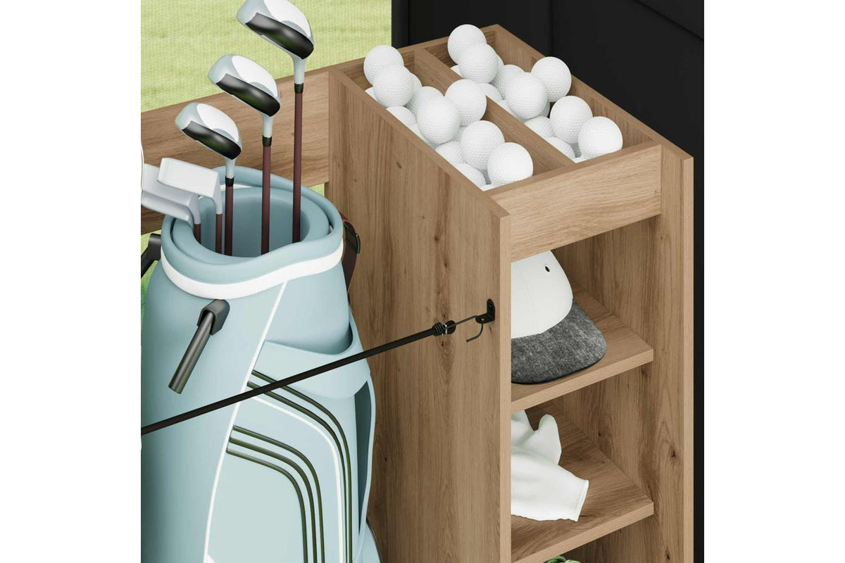Vidaxl Golf Cabinet With Wheel Plain Artisan Oak 90 X 45 X 98 Cm-5