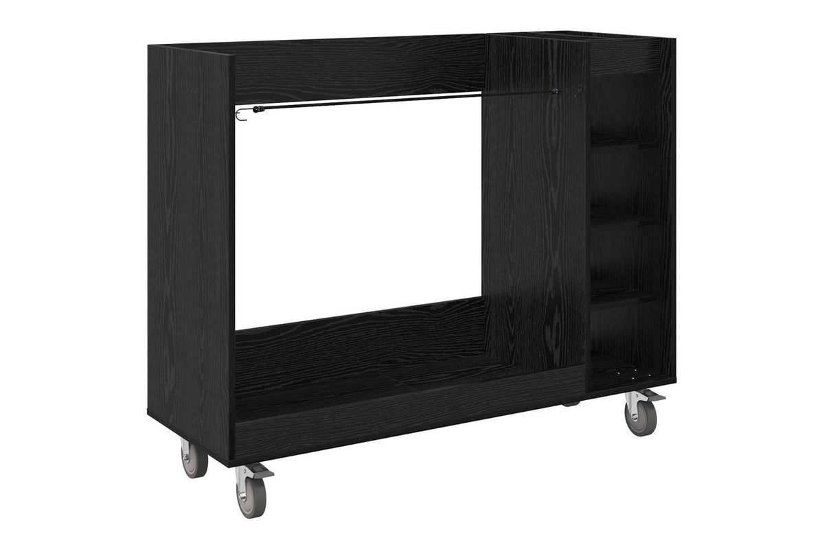 Vidaxl Golf Cabinet With Wheel Plain Black Oak 120 X 45 X 98 Cm-2