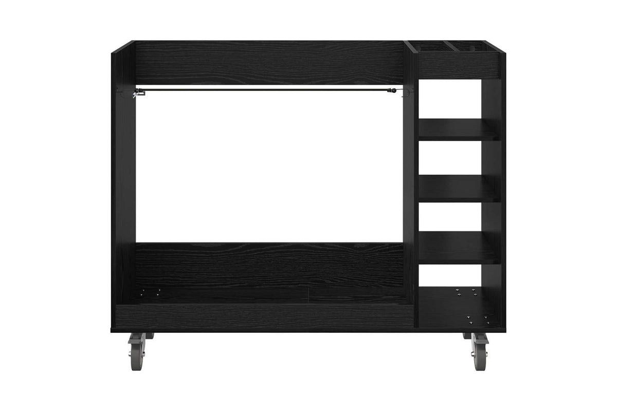 Vidaxl Golf Cabinet With Wheel Plain Black Oak 120 X 45 X 98 Cm-6
