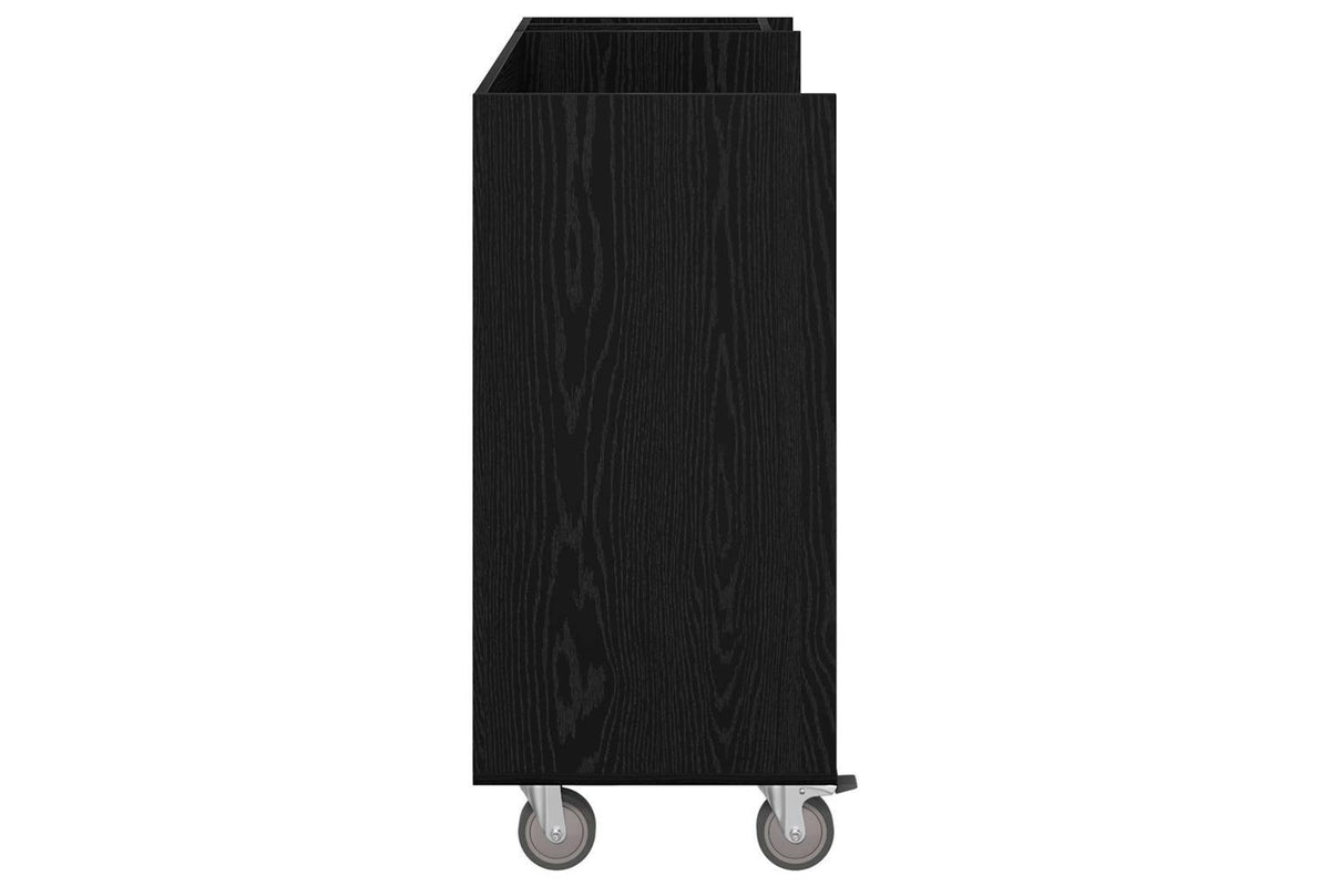 Vidaxl Golf Cabinet With Wheel Plain Black Oak 120 X 45 X 98 Cm-7