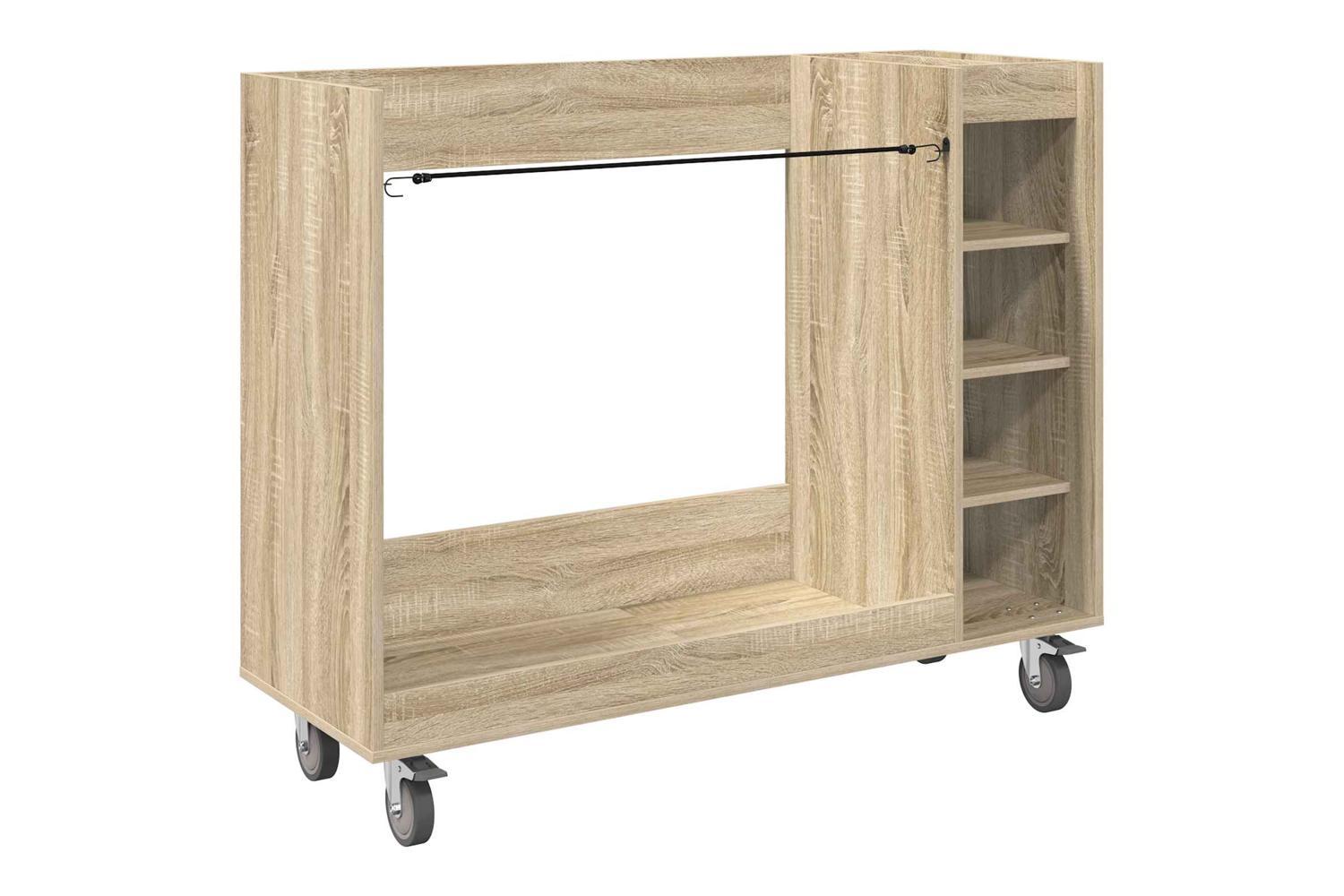 Vidaxl Golf Cabinet With Wheel Plain Sonoma Oak 120 X 45 X 98 Cm-2