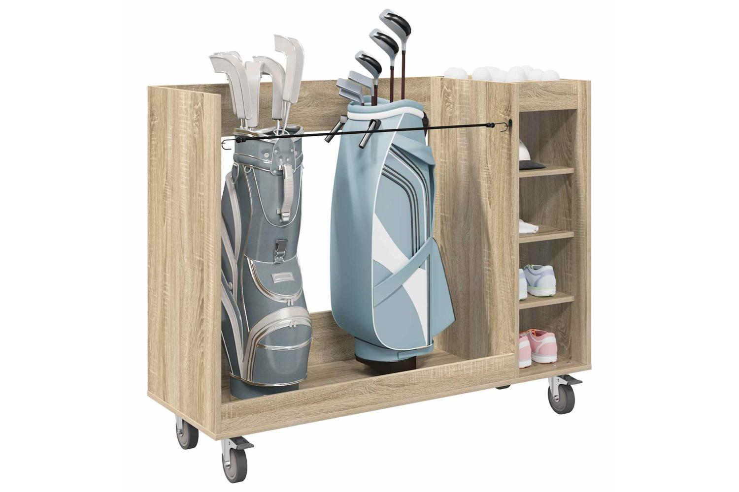Vidaxl Golf Cabinet With Wheel Plain Sonoma Oak 120 X 45 X 98 Cm-3