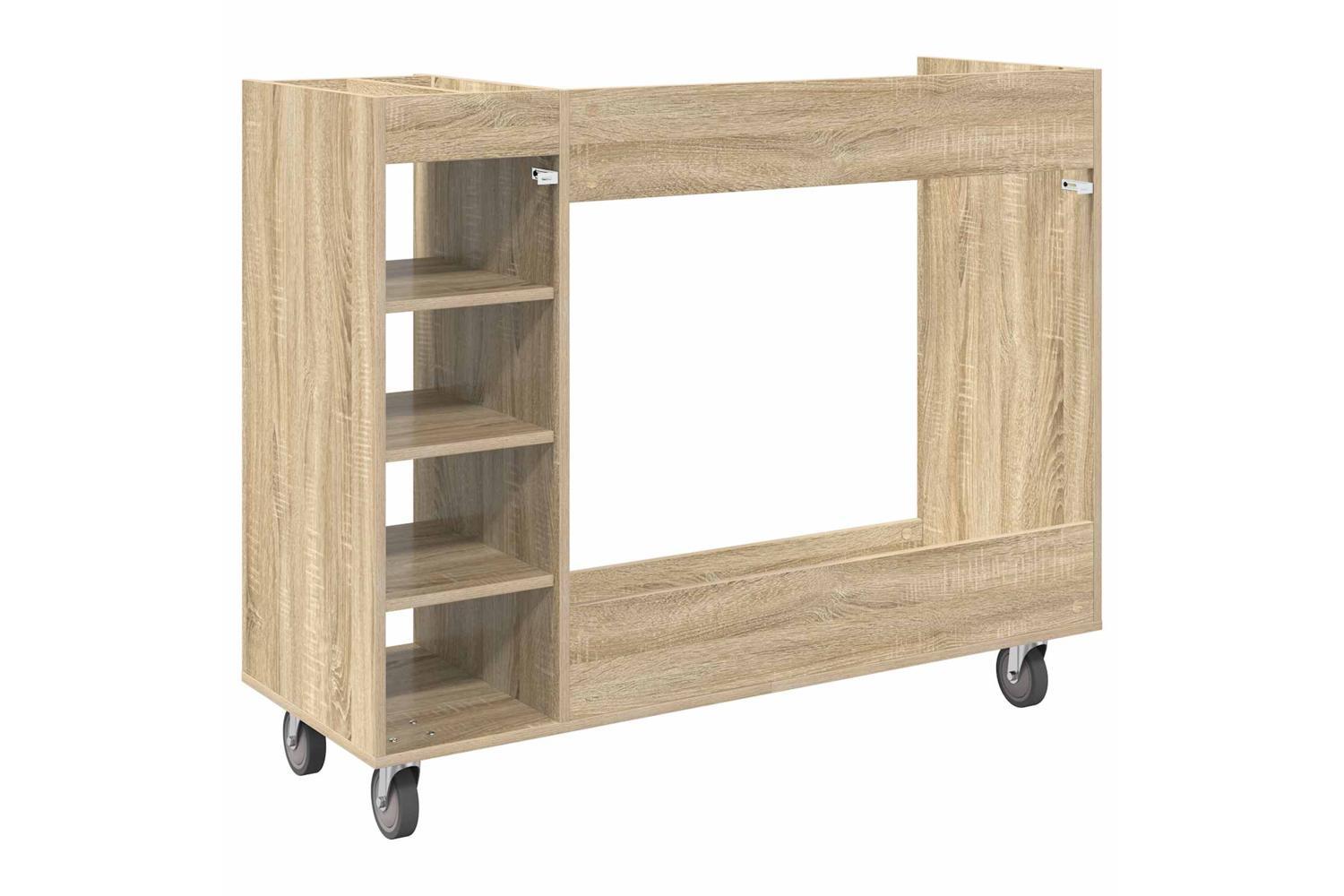 Vidaxl Golf Cabinet With Wheel Plain Sonoma Oak 120 X 45 X 98 Cm-8