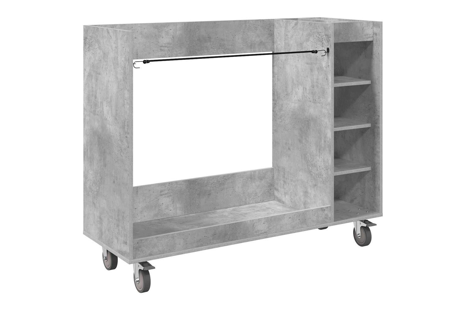 Vidaxl Golf Cabinet With Wheel Plain Concrete Grey 120 X 45 X 98 Cm-2
