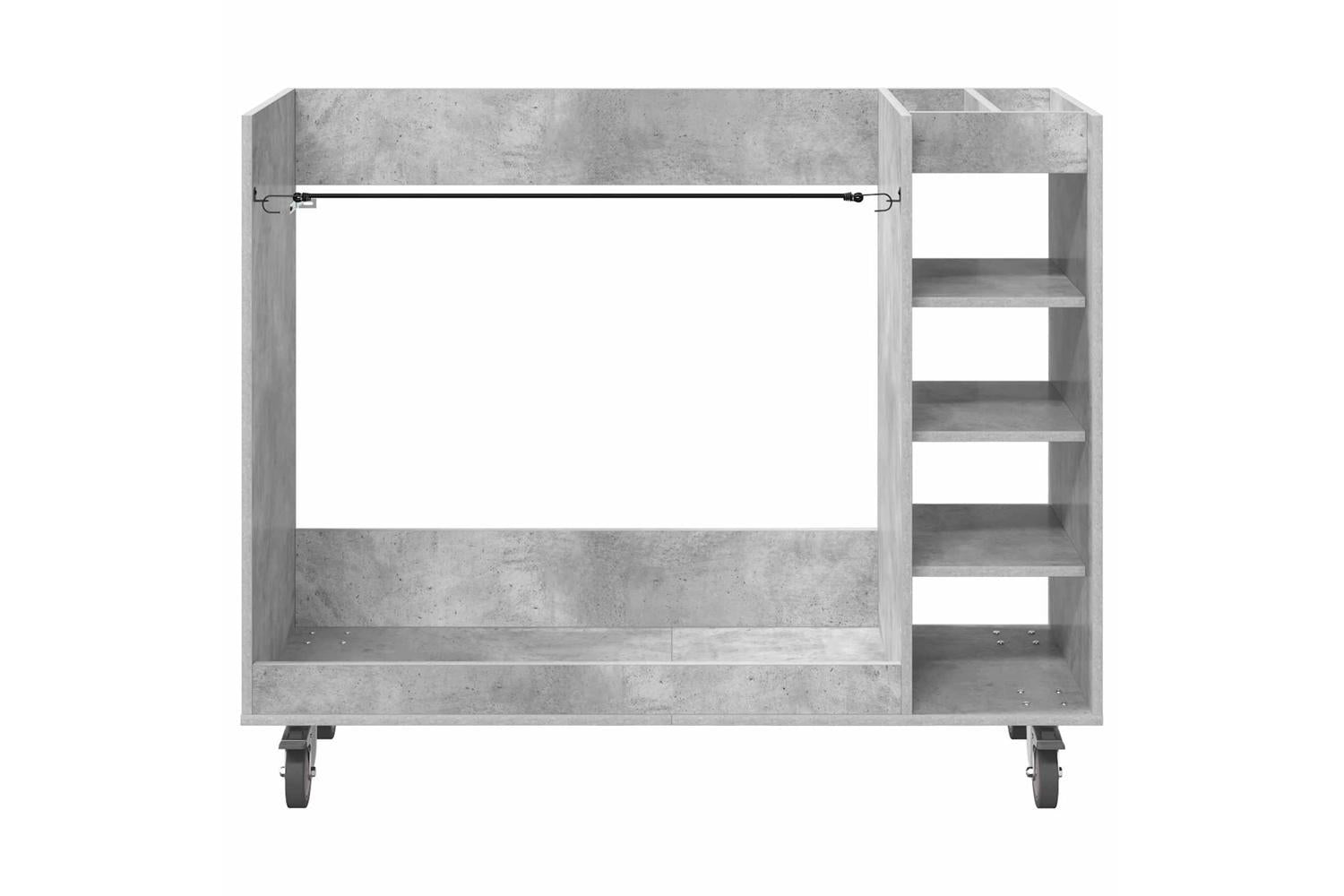 Vidaxl Golf Cabinet With Wheel Plain Concrete Grey 120 X 45 X 98 Cm-6