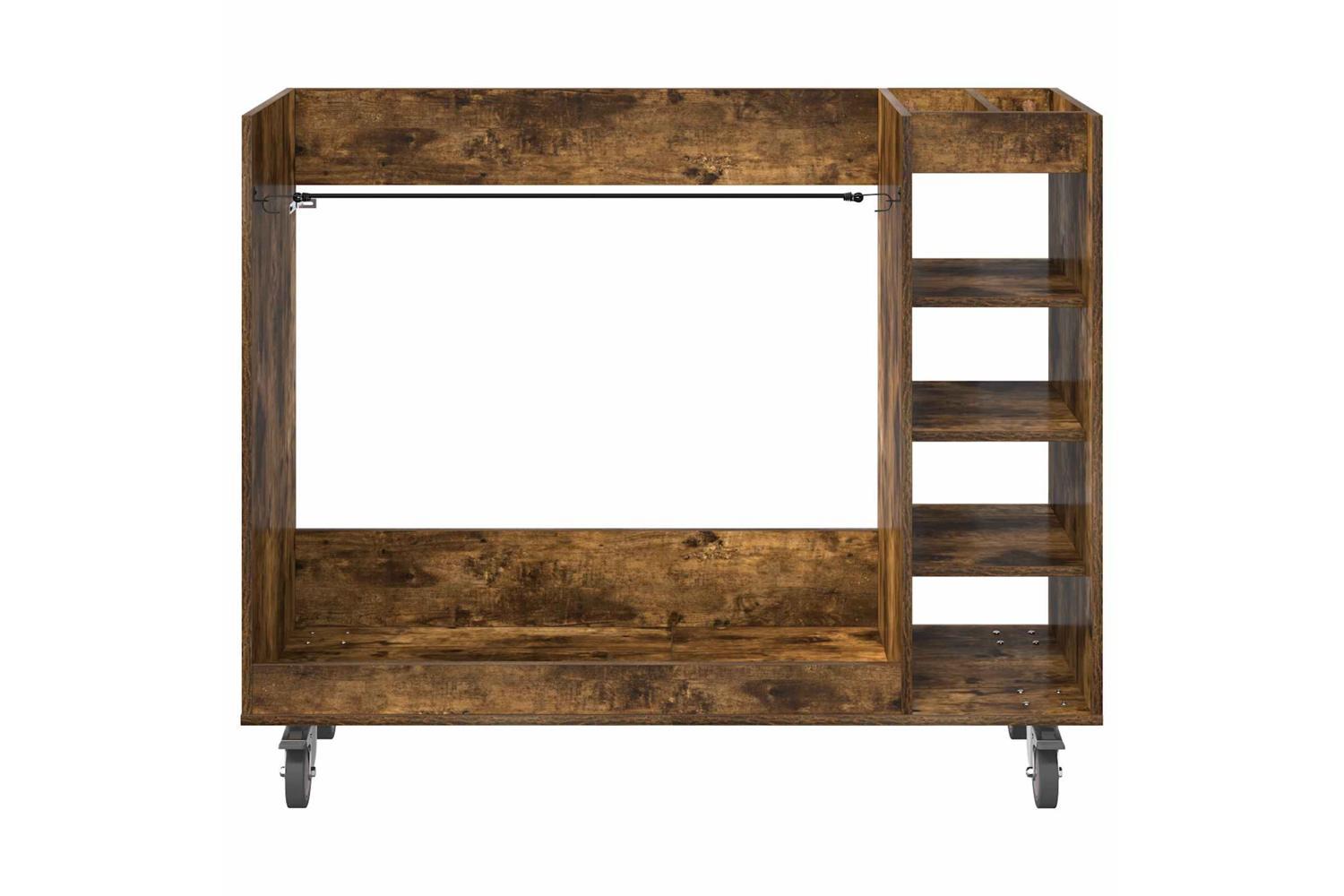 Vidaxl Golf Cabinet With Wheel Plain Smoked Oak 120 X 45 X 98 Cm-6