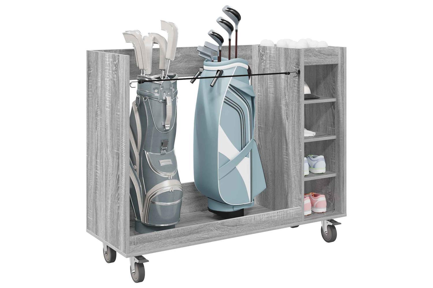Vidaxl Golf Cabinet With Wheel Plain Grey Sonoma 120 X 45 X 98 Cm-3