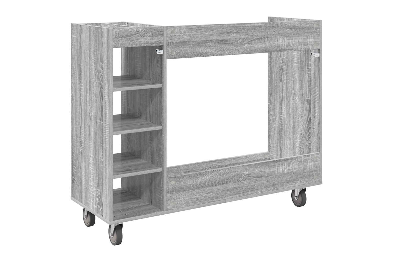 Vidaxl Golf Cabinet With Wheel Plain Grey Sonoma 120 X 45 X 98 Cm-8