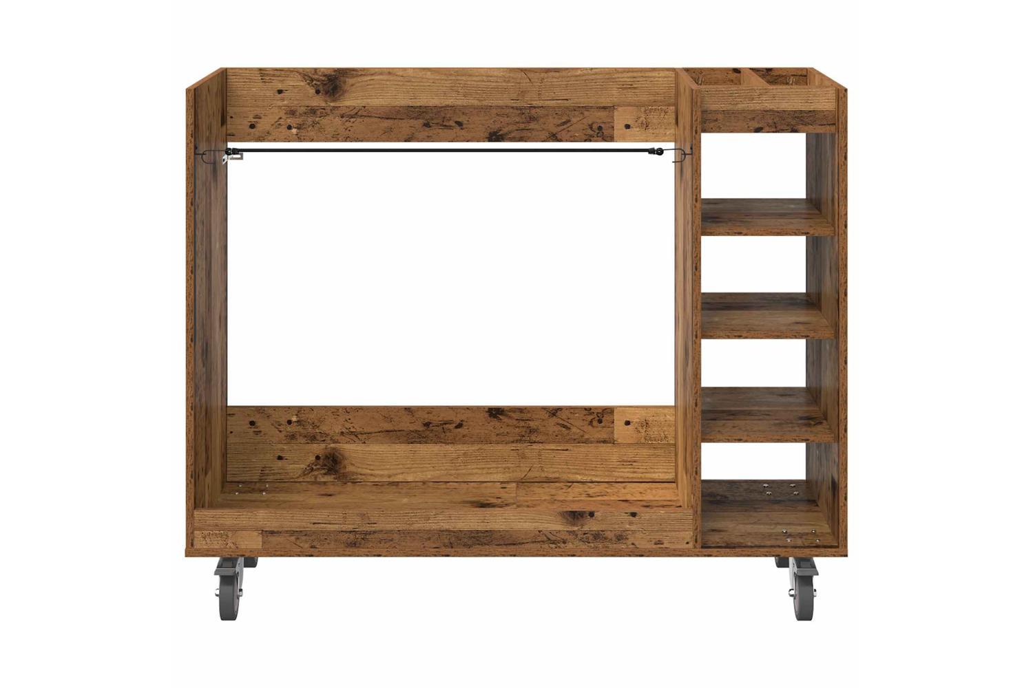 Vidaxl Golf Cabinet With Wheel Plain Old Wood 120 X 45 X 98 Cm-6