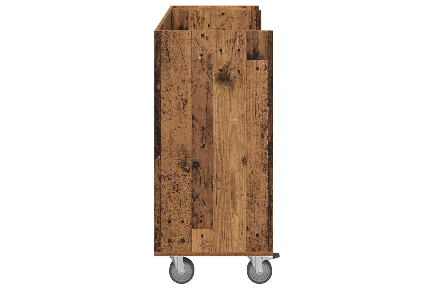 Vidaxl Golf Cabinet With Wheel Plain Old Wood 120 X 45 X 98 Cm-7
