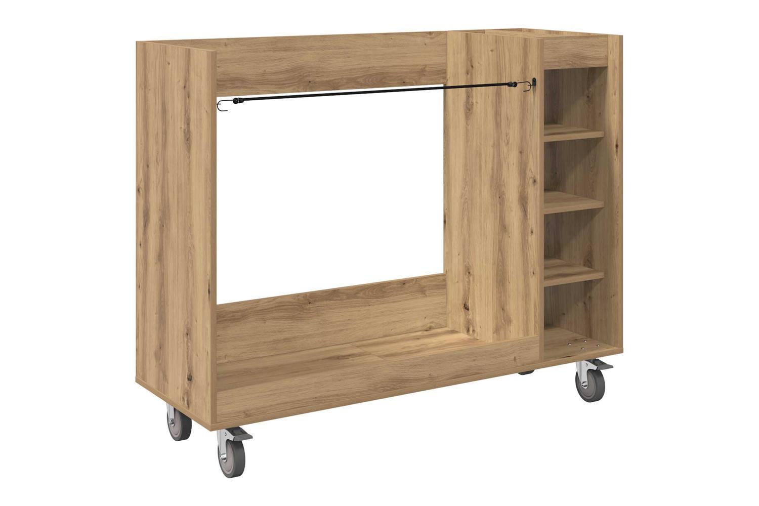 Vidaxl Golf Cabinet With Wheel Plain Artisan Oak 120 X 45 X 98 Cm-2
