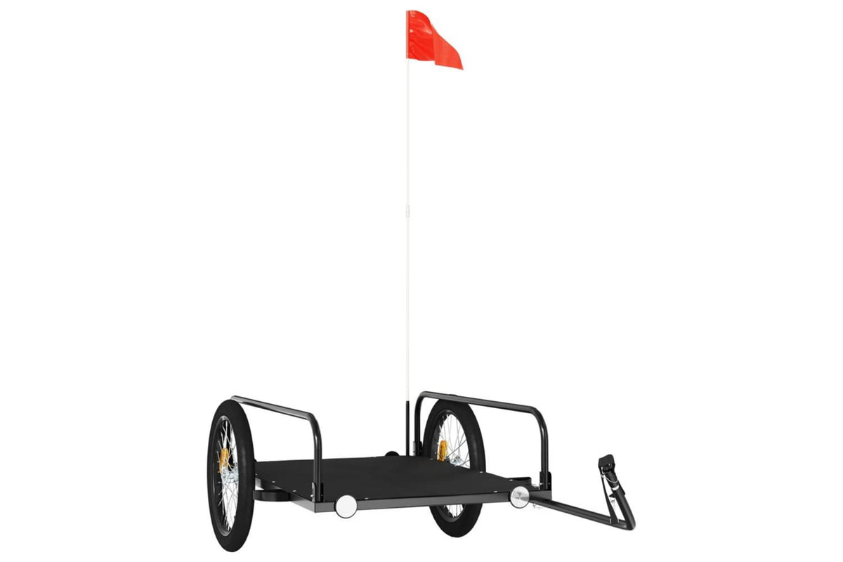 Vidaxl Bike Trailer Black 135x70x37 Cm Iron-2