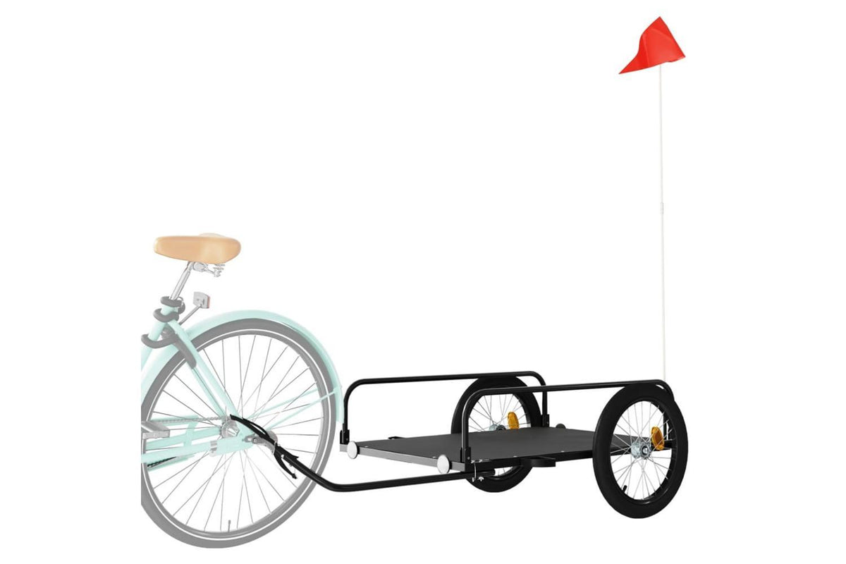 Vidaxl Bike Trailer Black 135x70x37 Cm Iron-3