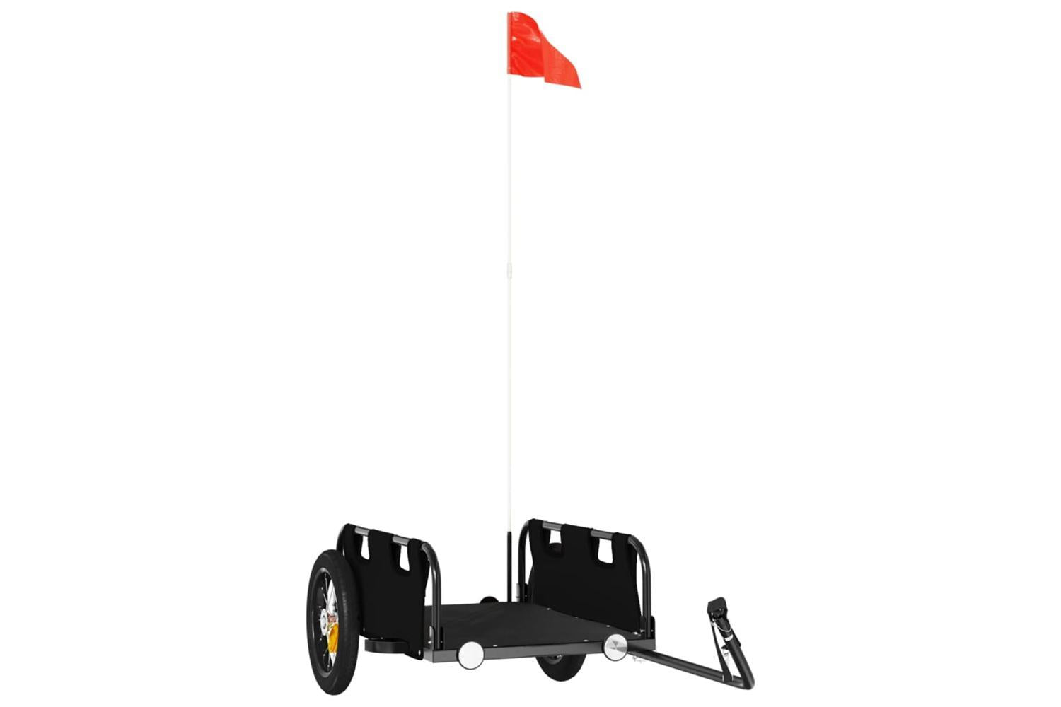 Vidaxl Bike Trailer Black Oxford Fabric And Iron-2