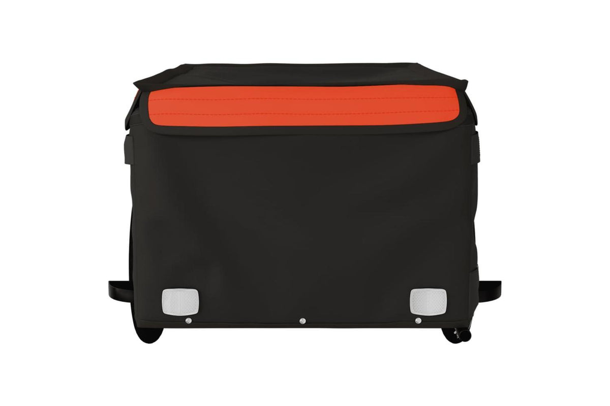 Vidaxl Bike Trailer Black And Orange 45 Kg Iron-5