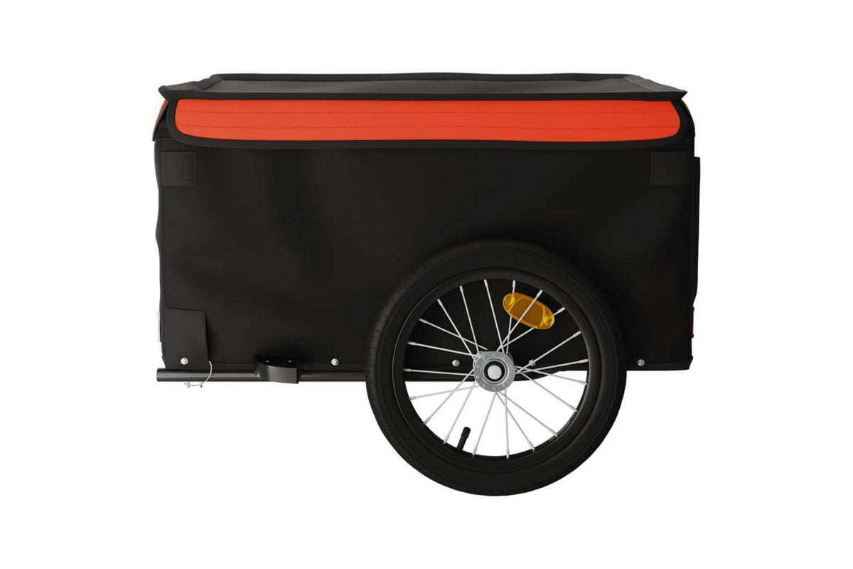 Vidaxl Bike Trailer Black And Orange 45 Kg Iron-6
