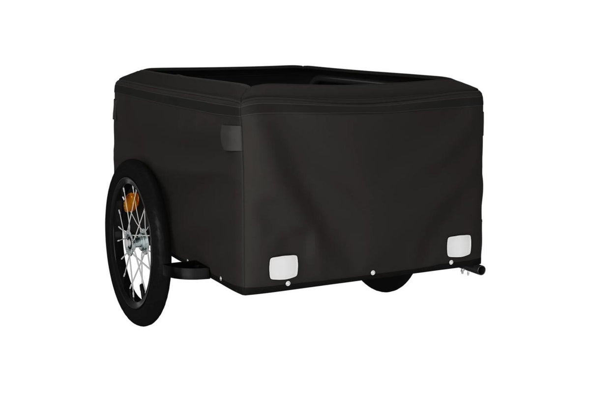 Vidaxl Bike Trailer Black And Orange 45 Kg Iron-8
