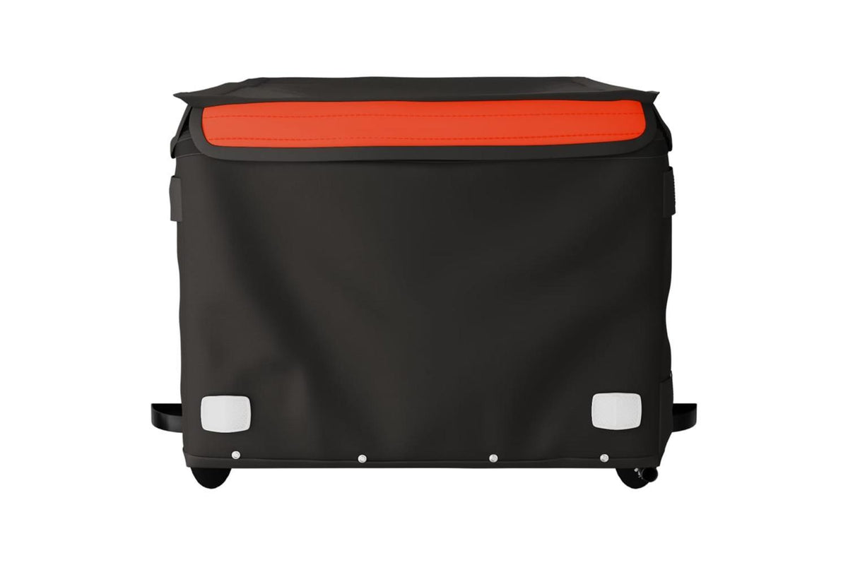 Vidaxl Bike Trailer Black And Orange 45 Kg Iron-5