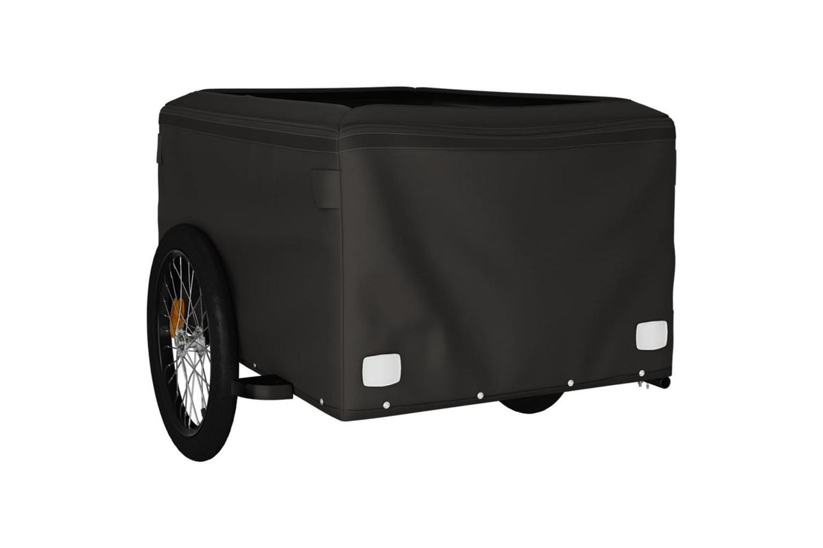 Vidaxl Bike Trailer Black And Orange 45 Kg Iron-8